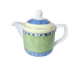 Vintage 1999 Royal Doulton Fine China Carmina Pattern #TC1277 Teapot With Lid